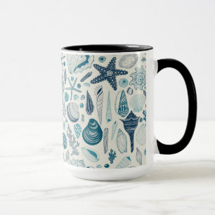 Mug Coques de mer sur blanc