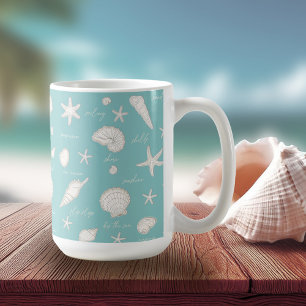 Mug Coques Starfish Sun Fun Texte ivoire ID918