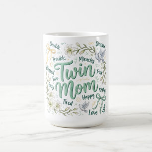 Mug Coquette Botanique Fête des Mères/Maman de Jumeaux