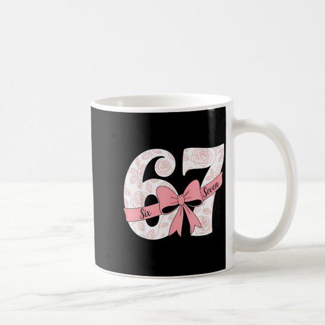 Mug Coquette Bow Number 67 Meme Nk Floral  (Droite)