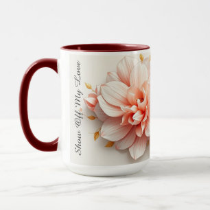 Mug Coquette de Luxe Rococo Fleur de Coeur Rose