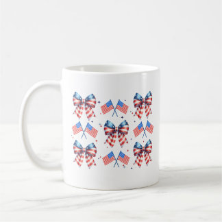 Mug Coquette, usa, rouge, blanc, bleu, 4 juillet migno