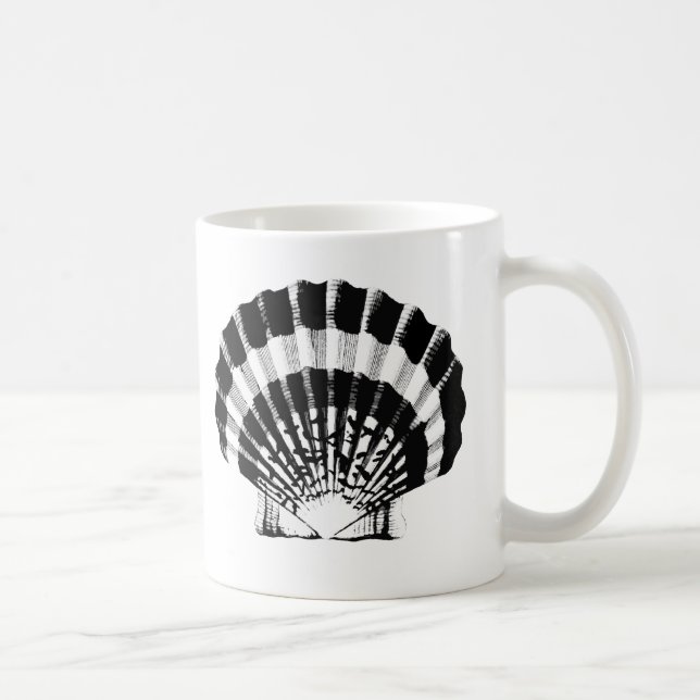 Mug Coquillage - noir et blanc (Droite)