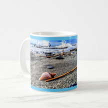 Coquillage personnalisé sur la plage