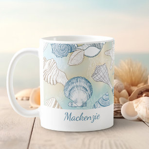 Mug Coquillages de plage personnalisés