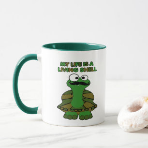 Mug Coquille vivante de la tortue moustache