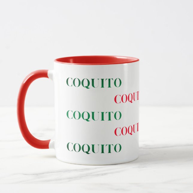 Mug Coquito vert et rouge (Gauche)