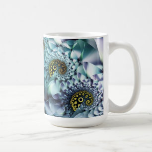 Mug Corail & Coques Art Abstrait