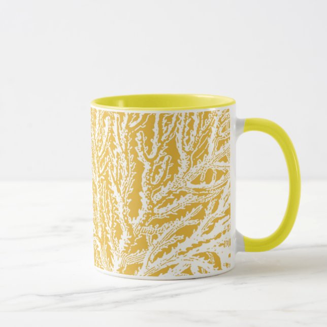 Mug Corail jaune et blanc (Droite)