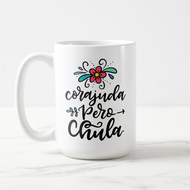 Mug Corajuda Pero Chula, en lettres moulées (Gauche)