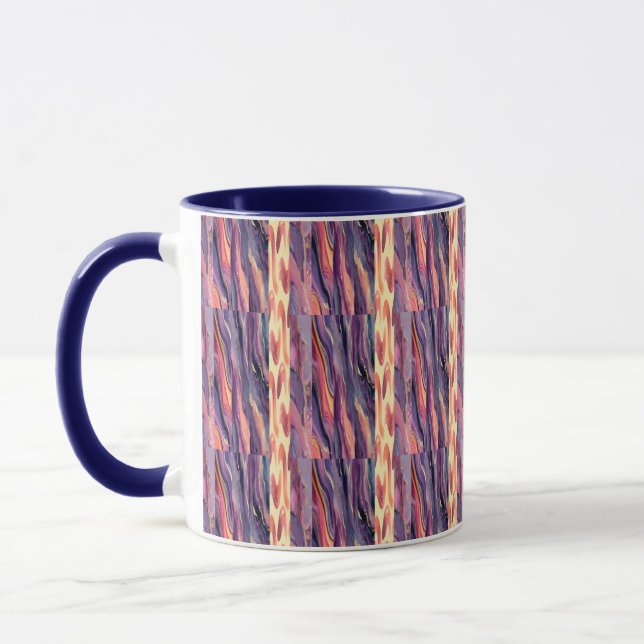 Mug coral and violet pattern (Gauche)
