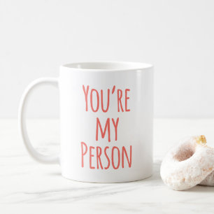 Mug Coral Pink Vous êtes mon ami Citation