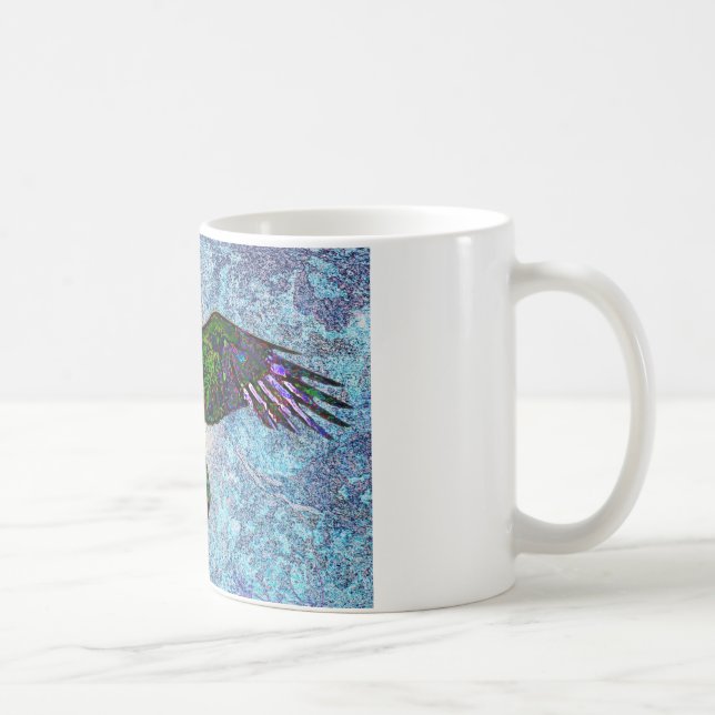 Mug Corbeau couleur bleu (Droite)