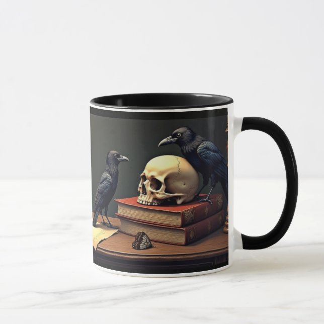 Mug Corbeau et Crâne (Droite)