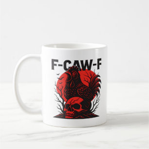 Mug Corbeau F-Caw-F Humour Gothique Drôle