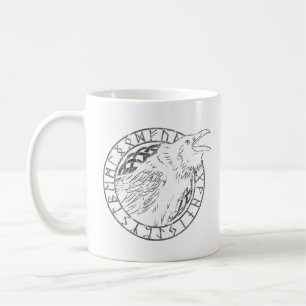 Mug Corbeau Odin Viking Mythologie runes runique