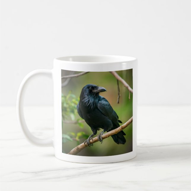 Mug Corbeau sur une branche d'arbre (Gauche)
