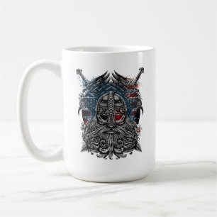 Mug Corbeaux et épées d'Odin Mythologie Viking drapeau