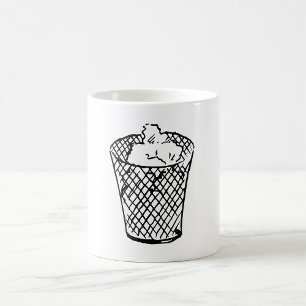 Mug Corbeille à papier en treillis métallique noir et 