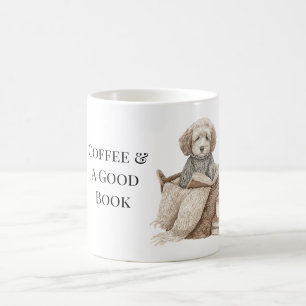Mug Corbeille pour chien 'Café & Un bon livre'