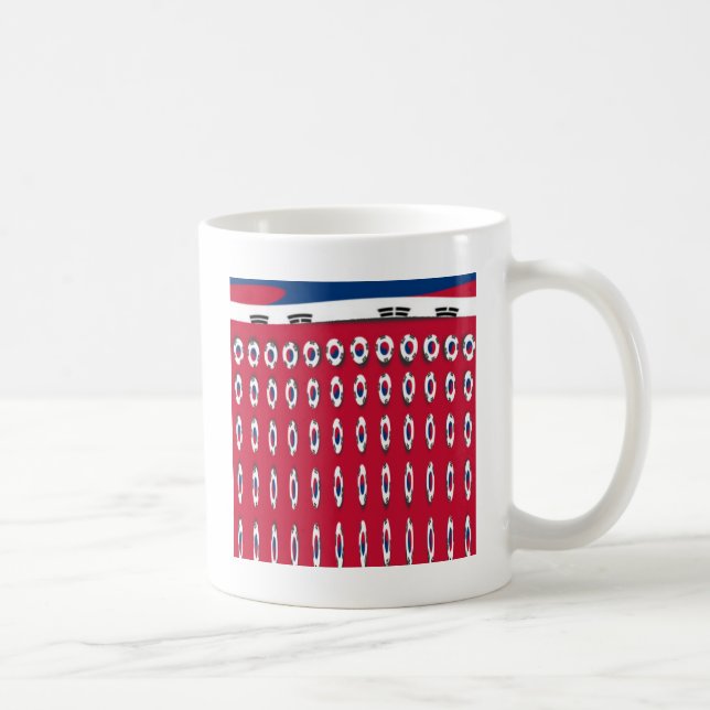 Mug Corée du Sud Polka Dot Drapeau Design d'art : une  (Droite)