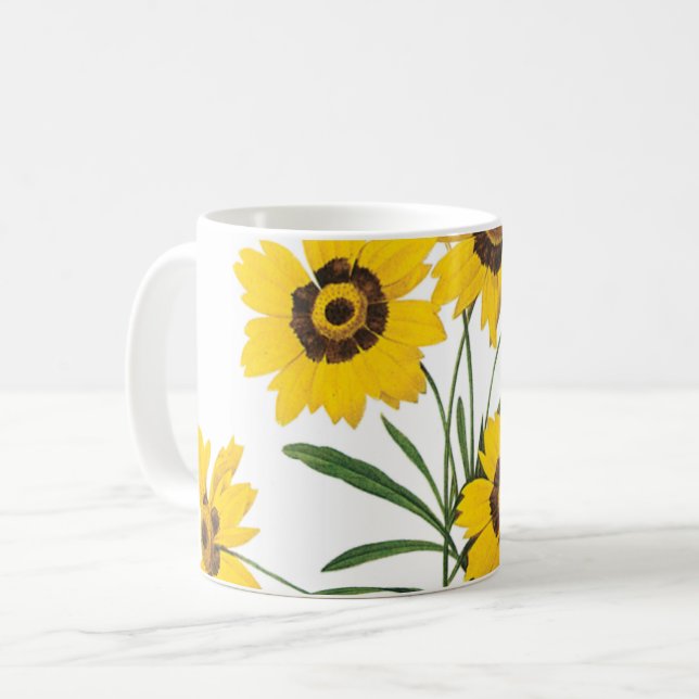 Mug coréopsis(Coreopsis elegans) par Redouté (Devant gauche)