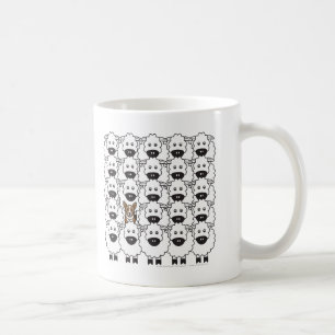 Mug Corgi chez les moutons