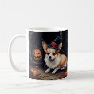 Mug Corgi Citrouille Halloween effroi