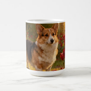 Mug Corgi dans les Roses V