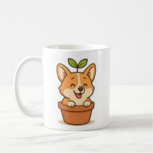 Corgi dans un Pot Drinkware - Coupe Amoureux des c
