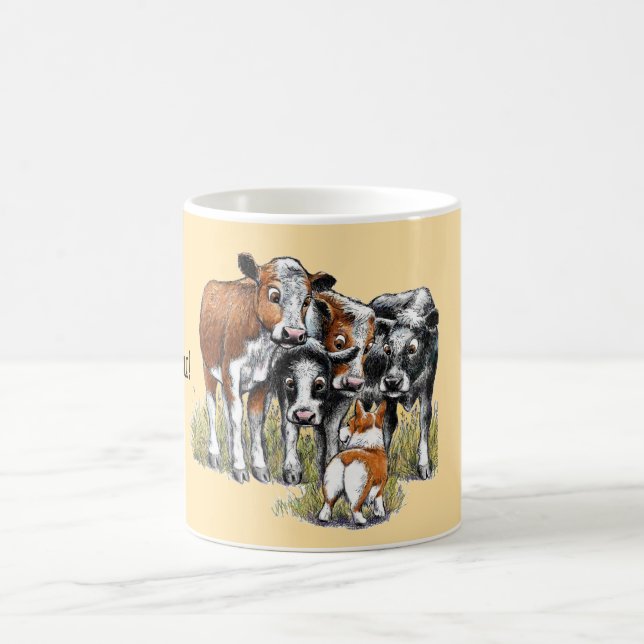 Mug Corgi et les vaches (Centre)