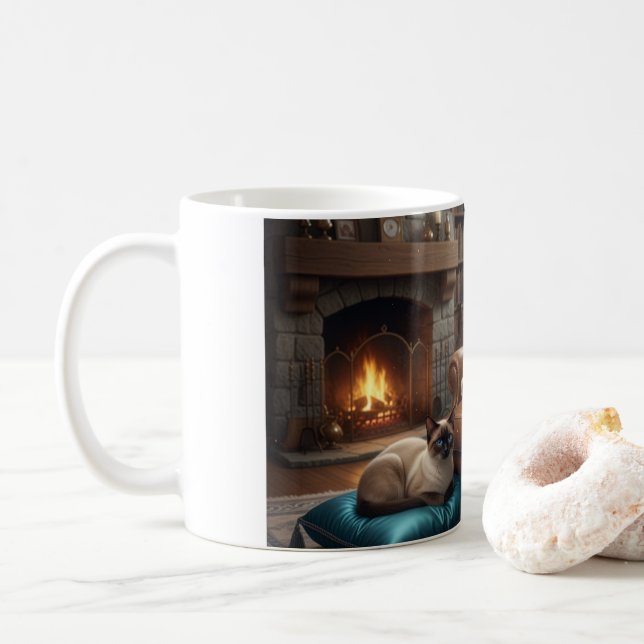 Mug Corgi lit à un chat (Avec donut)