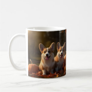 Mug Corgi Puppy Automne Citrouille de plaisir
