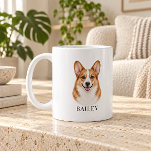 Mug Corgi roux personnalisé