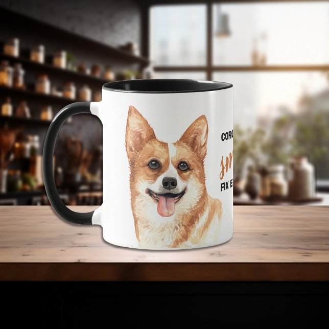 Mug Corgi sourires Tout réparer (Créateur téléchargé)
