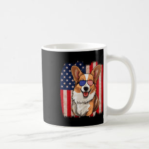 Mug Corgi Sungles Drapeau Américain Usa Patriotique 4e