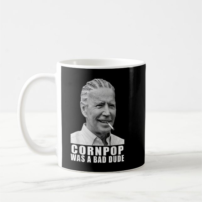 Mug Corn Pop Était Mauvais Mec Biden Drôle (Gauche)