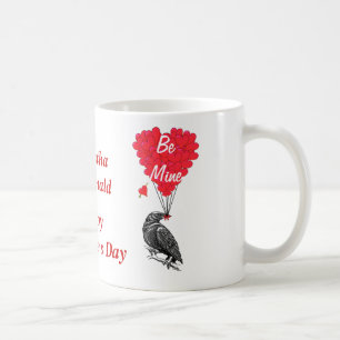 Mug Corneille romantique personnalisée Valentines jour