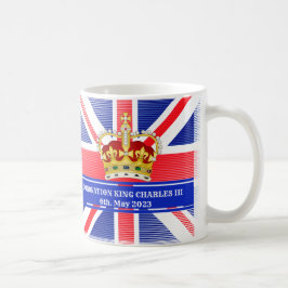Mug Coronation de texte personnalisé du roi Charles II