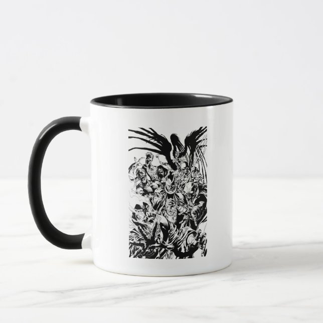 Mug Corps de Lanterne Noire - Noir et Blanc (Gauche)