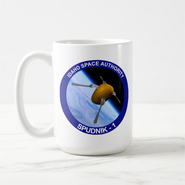 Mug Correctif de la mission satellite Idaho Spudnik (Gauche)
