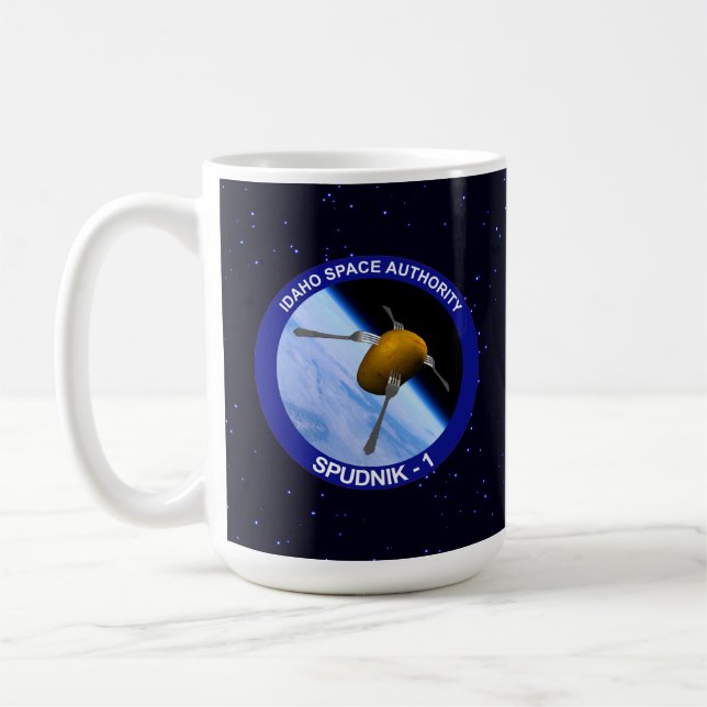 Mug Correctif de la mission satellite Idaho Spudnik (Gauche)