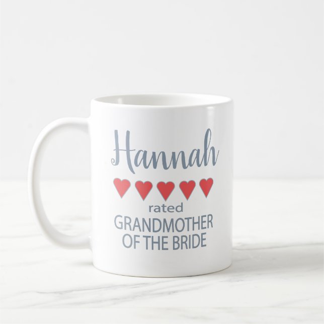 Mug Cortège de mariage et de noce 5 Grand-mère du cœur (Gauche)