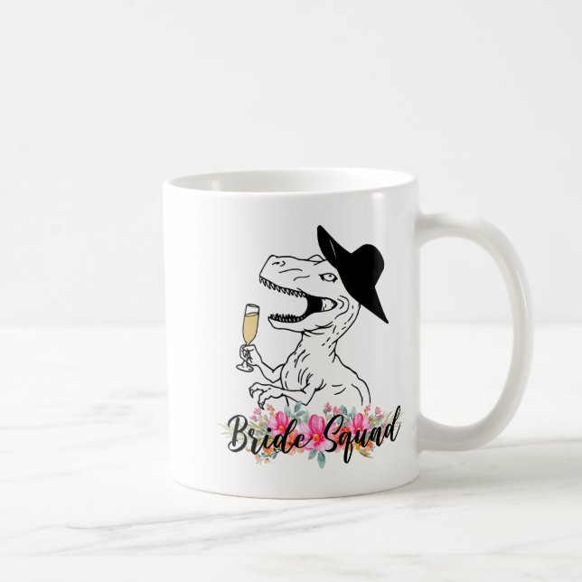 Mug Cortège de Mariée Dinosaure Demoiselle d'Honneur F (Droite)