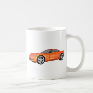 Mug Corvette 2008 : Voiture de sport : Fin orange :