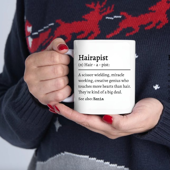 Mug Cosmétologie personnalisée Hairapist Définition Sa (Créateur téléchargé)