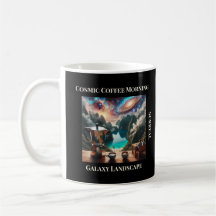 Cosmic Coffee Morning – Surreal Galaxy Landscape