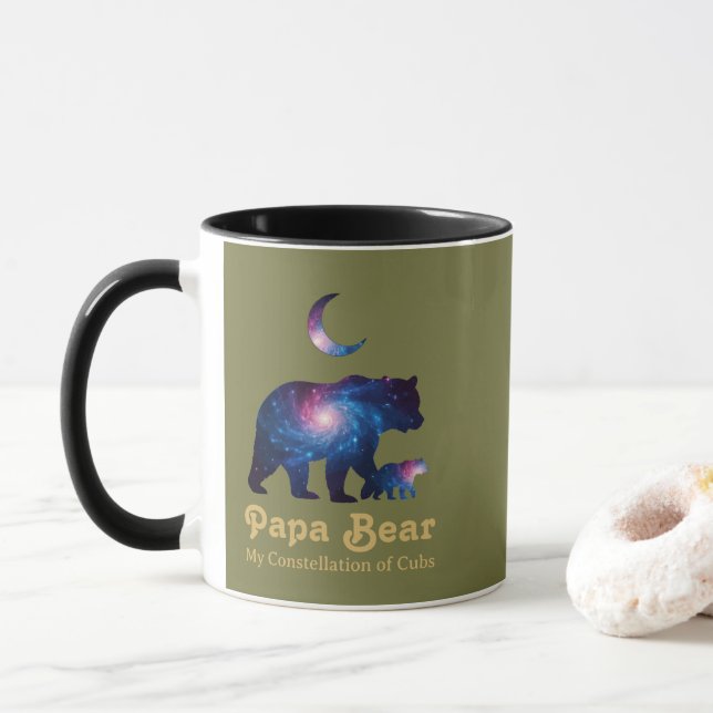 Mug Cosmic Papa Bear & Cub (Avec donut)