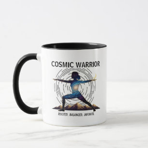 Mug Cosmic Yoga Warrior Galaxie Body Pose