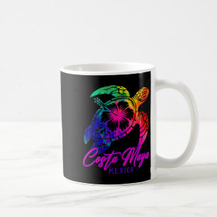 Mug Costa Maya Mexique Tie Dye Tortue de Mer Hibiscus 